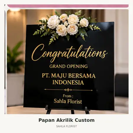 Papan Bunga Akrilik Wonosobo